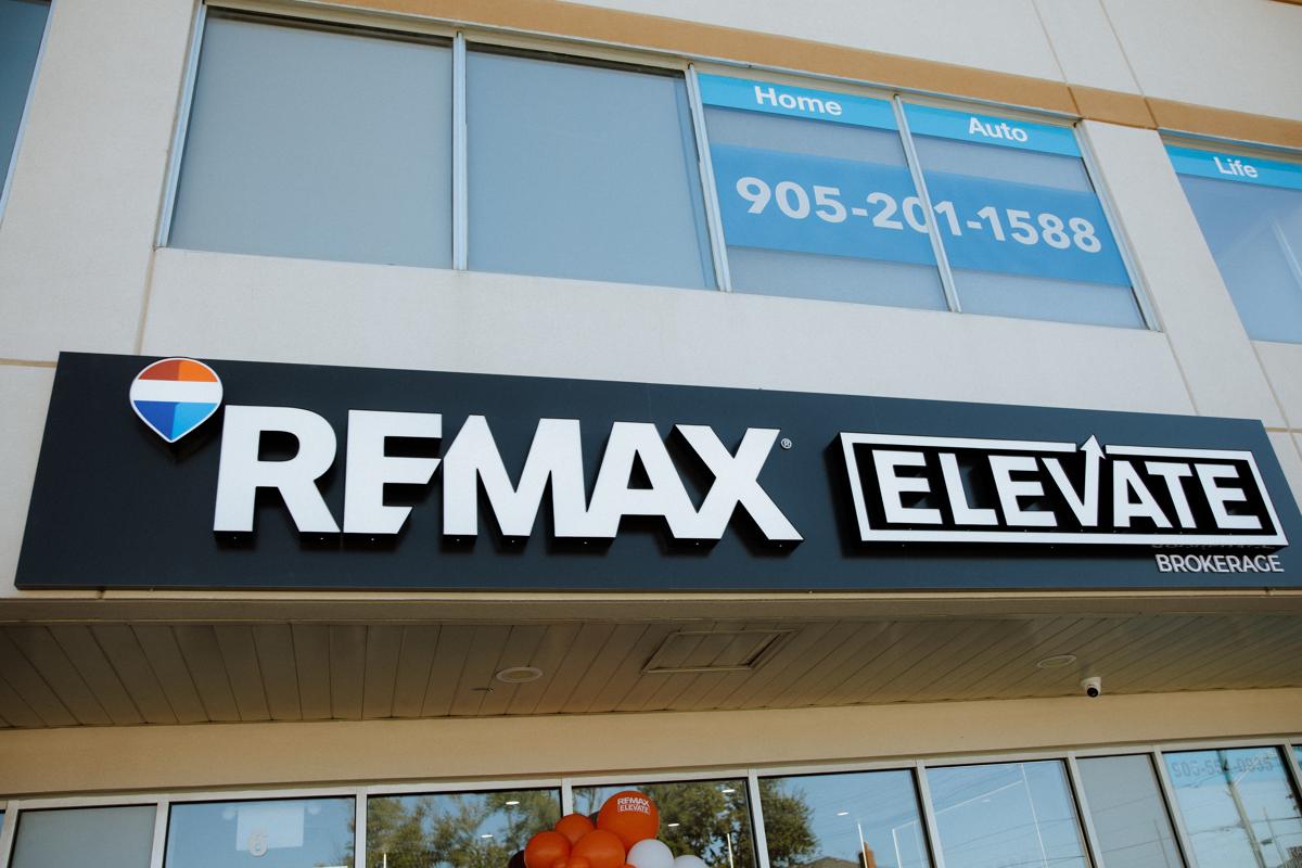 REMAX ELEVATE sign at the Markham office